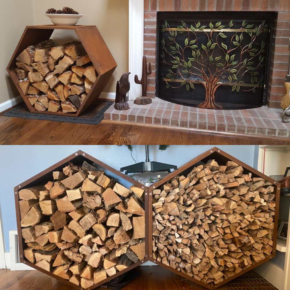 Neve Corten Steel Log Holder