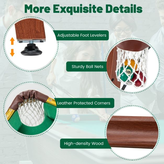 Portable Billiards Table with Foldable Legs