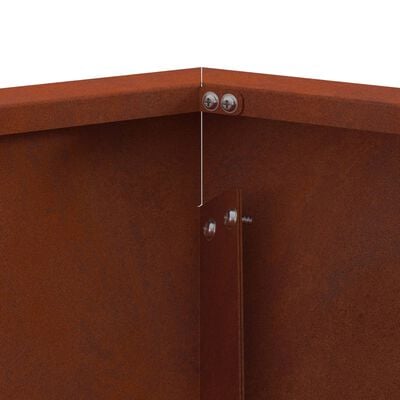 Atticus Firepit Brown Weathering Steel. 100 x 100 x 28cm