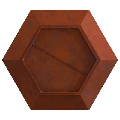 Atticus Firepit Brown Weathering Steel. 100 x 100 x 28cm