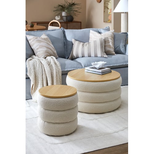 Circa Round Storage Ottoman/Coffee Table