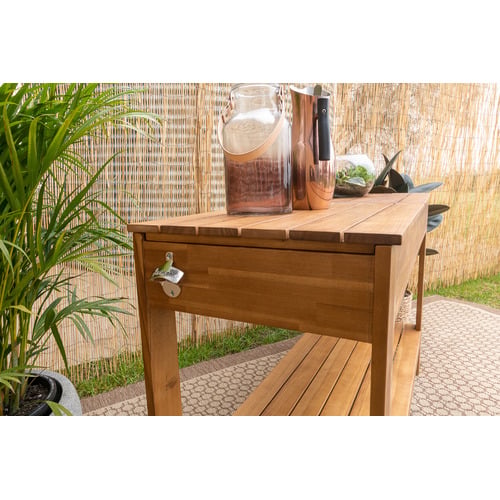 Sonoma Wooden Outdoor Bar Table with Storage