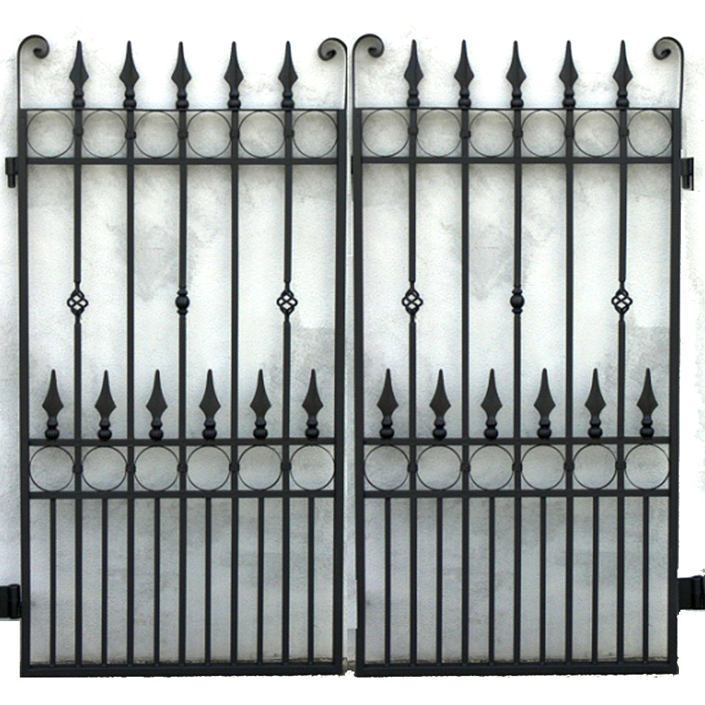 Bayeux French-Style Pedestrian Gate - BLACK 154cm X 85cm