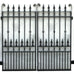 Bayeux French-Style Pedestrian Gate - BLACK 154cm X 85cm