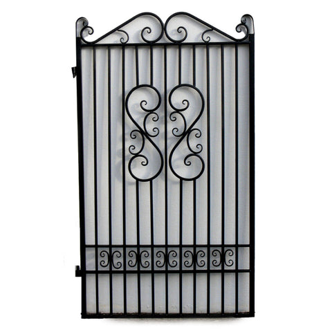 Rochelle Black Wrought Iron Gate 191cm H x 117.5cm W