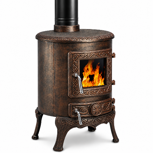 Grove 8KW Cast Iron Wood Pot Belly Heater. Up To 12 Square