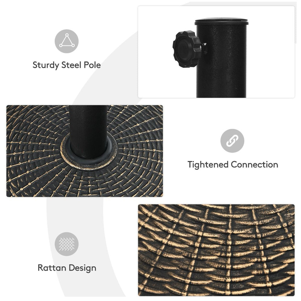 Este 12 KG Round Resin Patio Umbrella Base w/Adjustable Knob