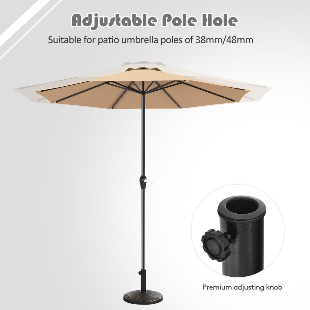 Este 12 KG Round Resin Patio Umbrella Base w/Adjustable Knob