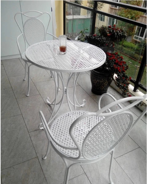 Madelyn Cafe Patio Set. White Large Size