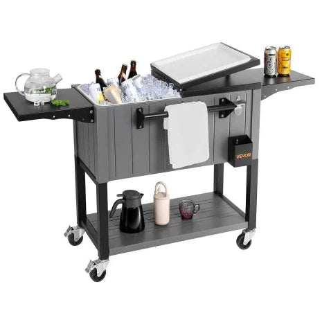 Dali Cooler Cart on Wheels w/ Side Shelves