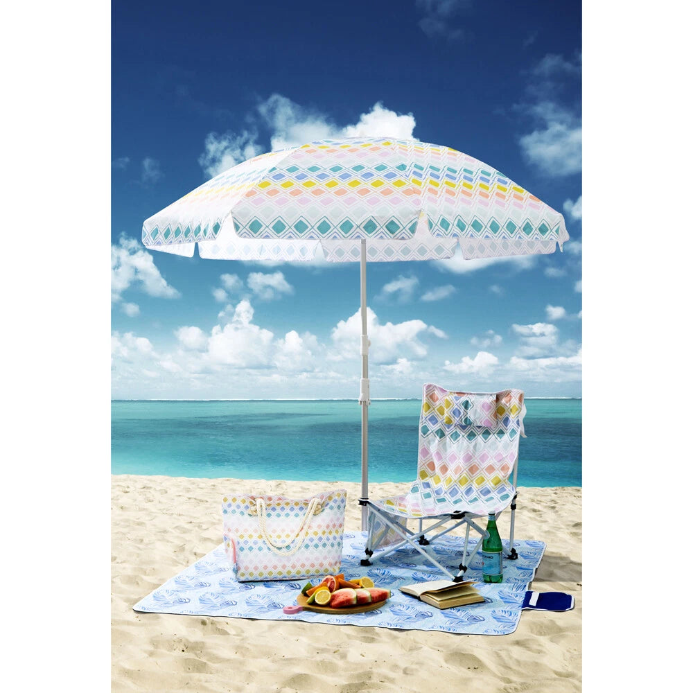 Sea Breeze 220cm Beach Umbrella w/ Bag.