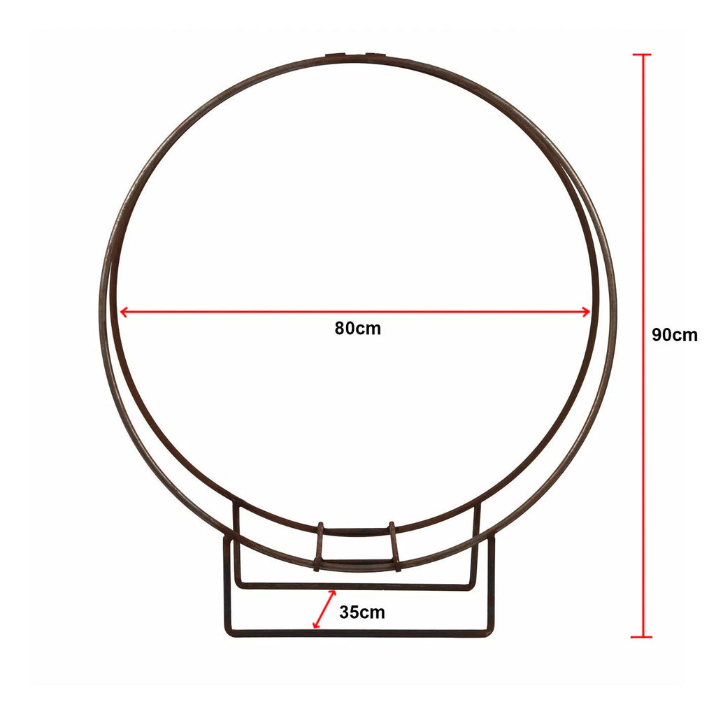 Aurora Arch Circle Firewood Holder With Rain Cover