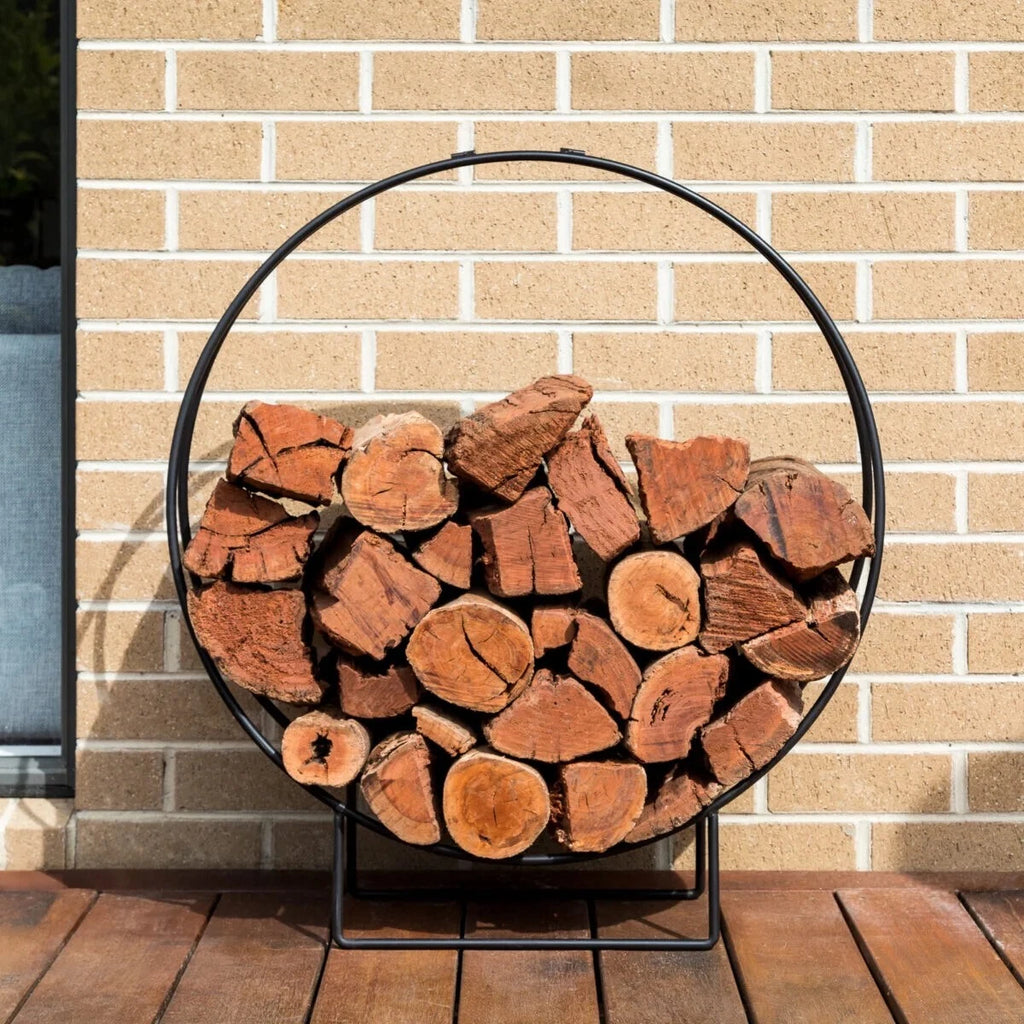 Aurora Arch Circle Firewood Holder With Rain Cover