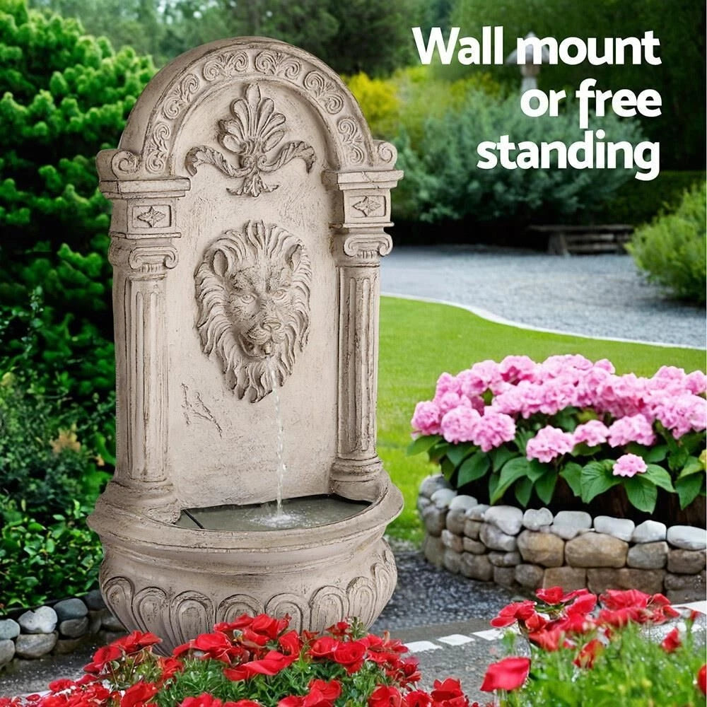 Jungle King Solar Wall Fountain. 77CM Beige
