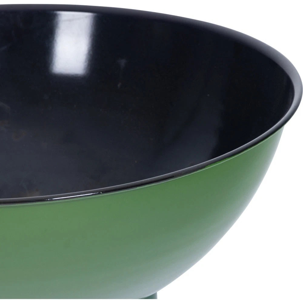 Thermae Enamelled Fire Bowl Pit W/ Pedestal Base. 73cm