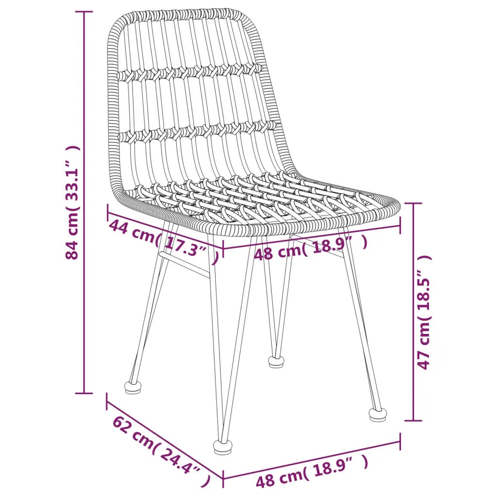 Fina Garden 4 Person Rattan Dining Set