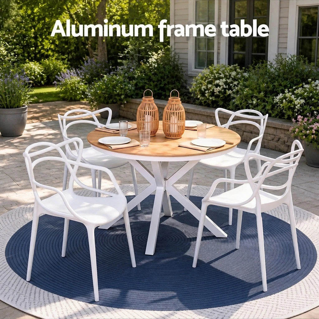 Quincey 5pc White Dining Set