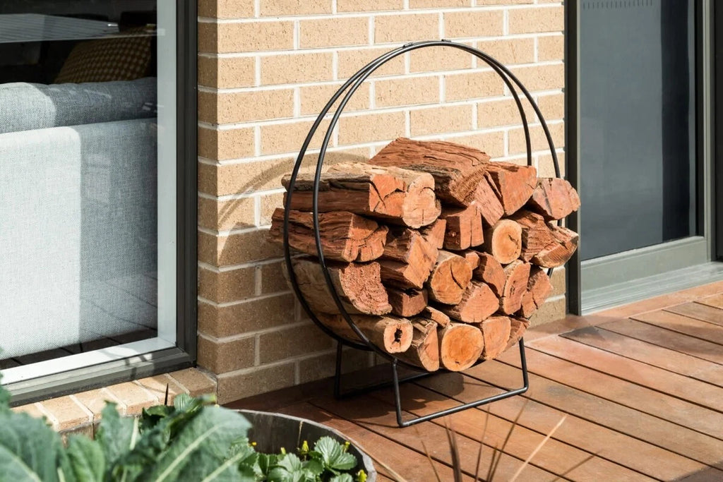 Aurora Arch Circle Firewood Holder With Rain Cover