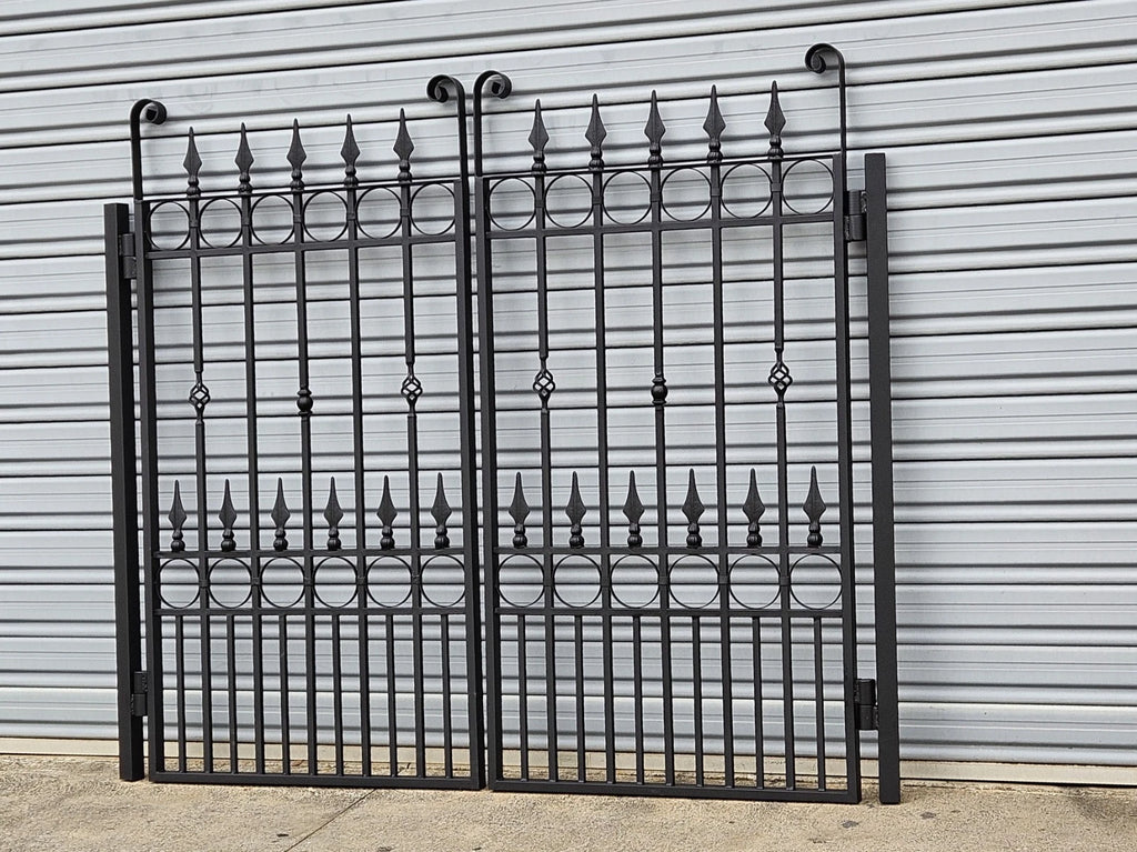 Rochelle Black Wrought Iron Gate 191cm H x 117.5cm W