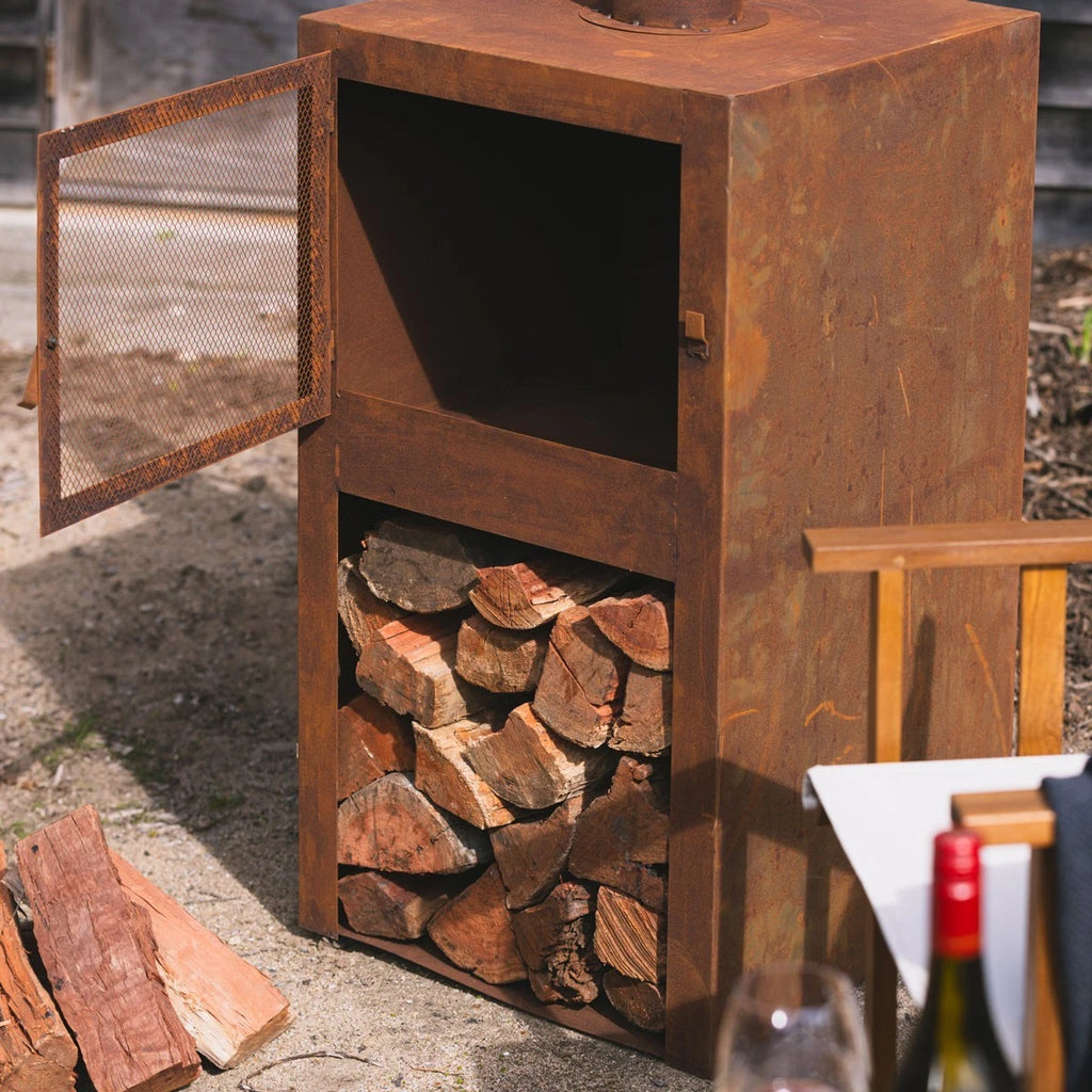 Xander Chiminea w/Wire Screen Door & Latch