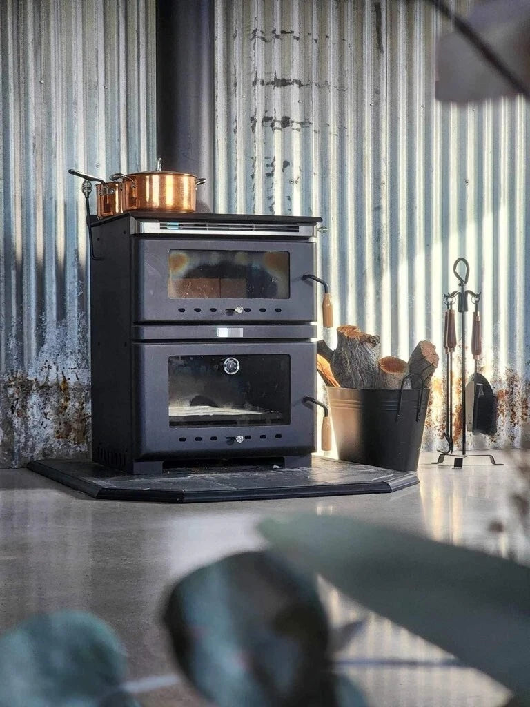 Freeman Freestanding Wood Fire Heater with Bakers Oven & Cook Top