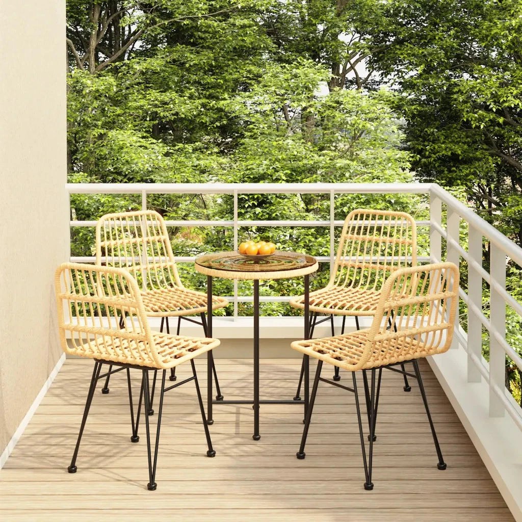 Fina Garden 4 Person Rattan Dining Set