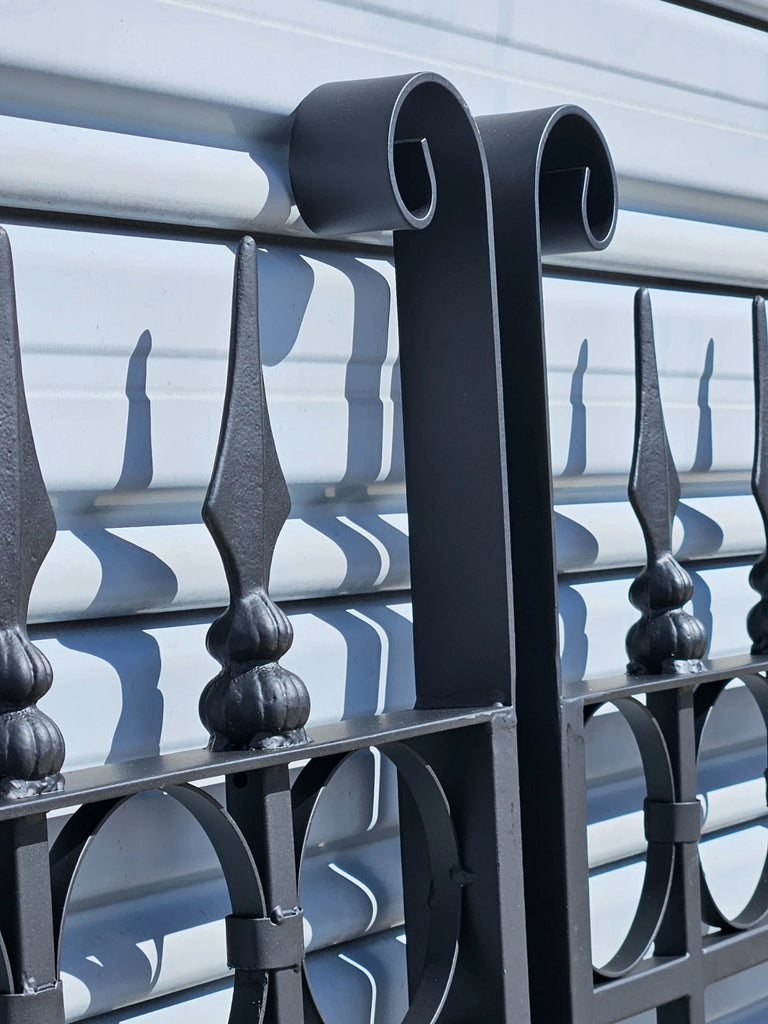 Rochelle Black Wrought Iron Gate 191cm H x 117.5cm W