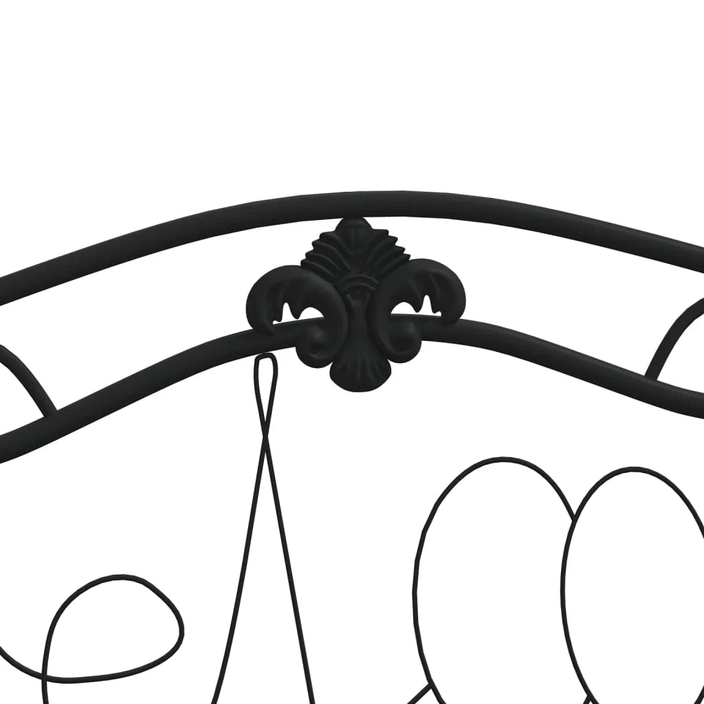 Aggio 2-Seater Garden Bench. 104 cm Black Steel