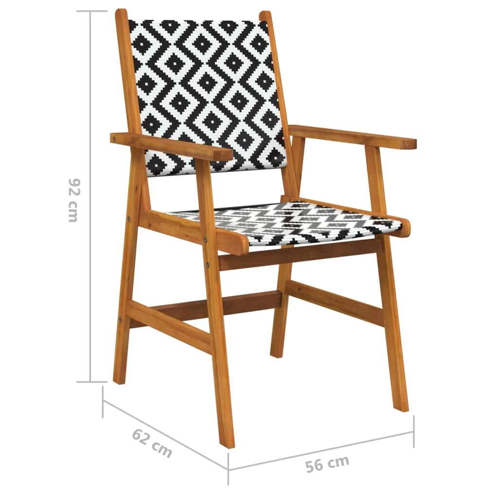 Sevigny Garden Chairs 2 pcs Solid Acacia Wood