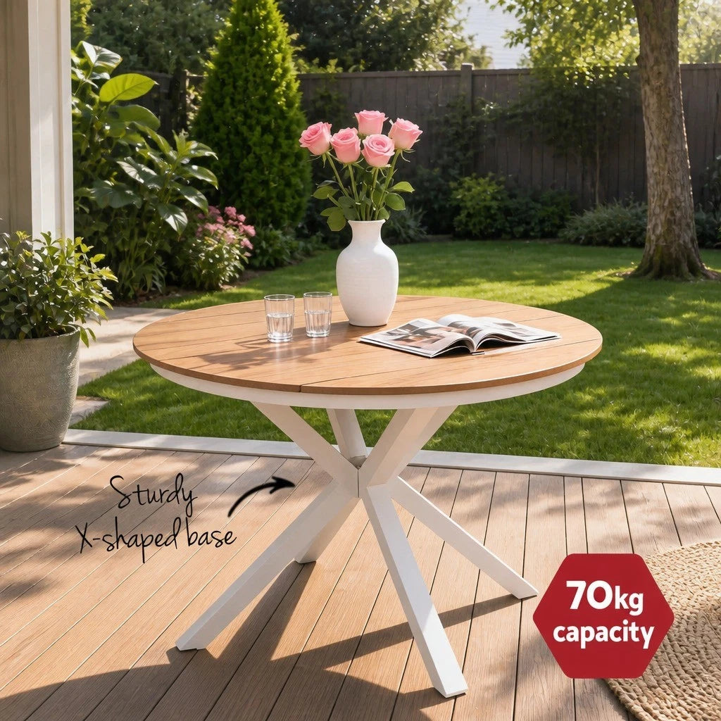Quincey 5pc White Dining Set