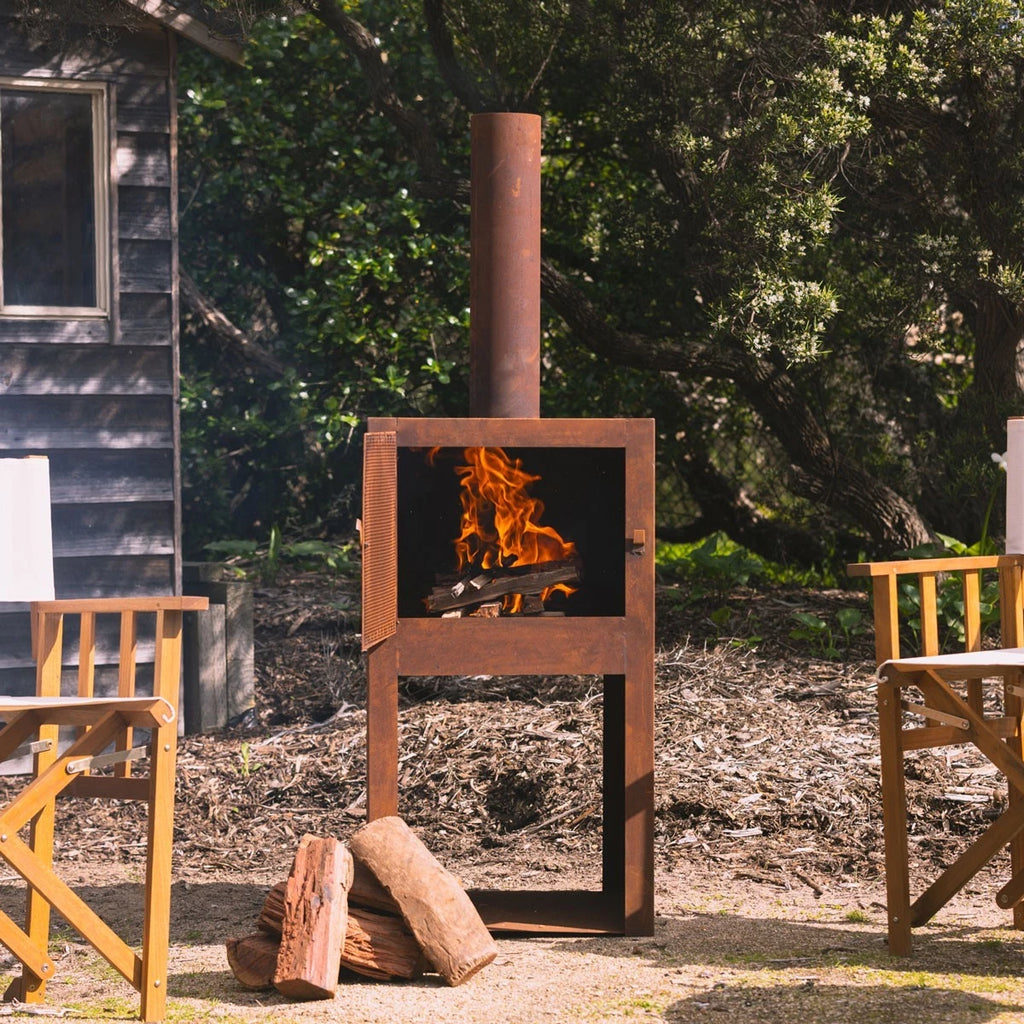 Xander Chiminea w/Wire Screen Door & Latch