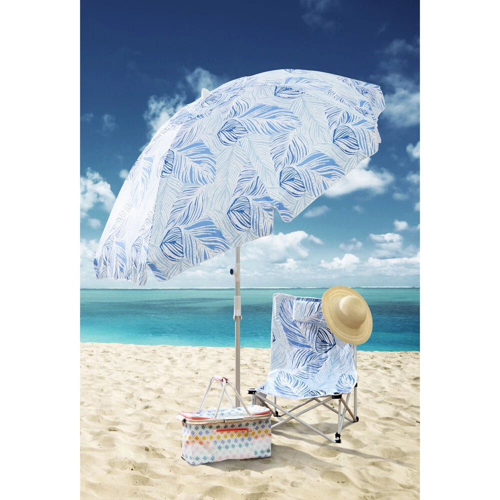 Sea Breeze 220cm Beach Umbrella w/ Bag.