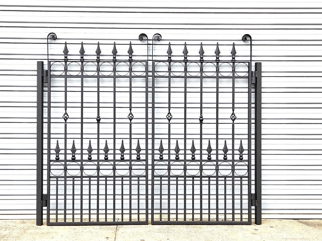 Rochelle Black Wrought Iron Gate 191cm H x 117.5cm W