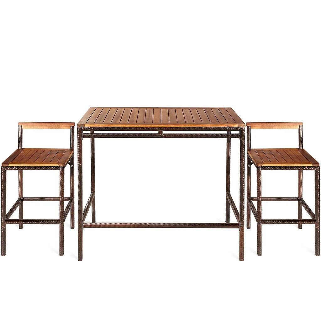 Savannah 3 Pieces Outdoor Bar Table Set \