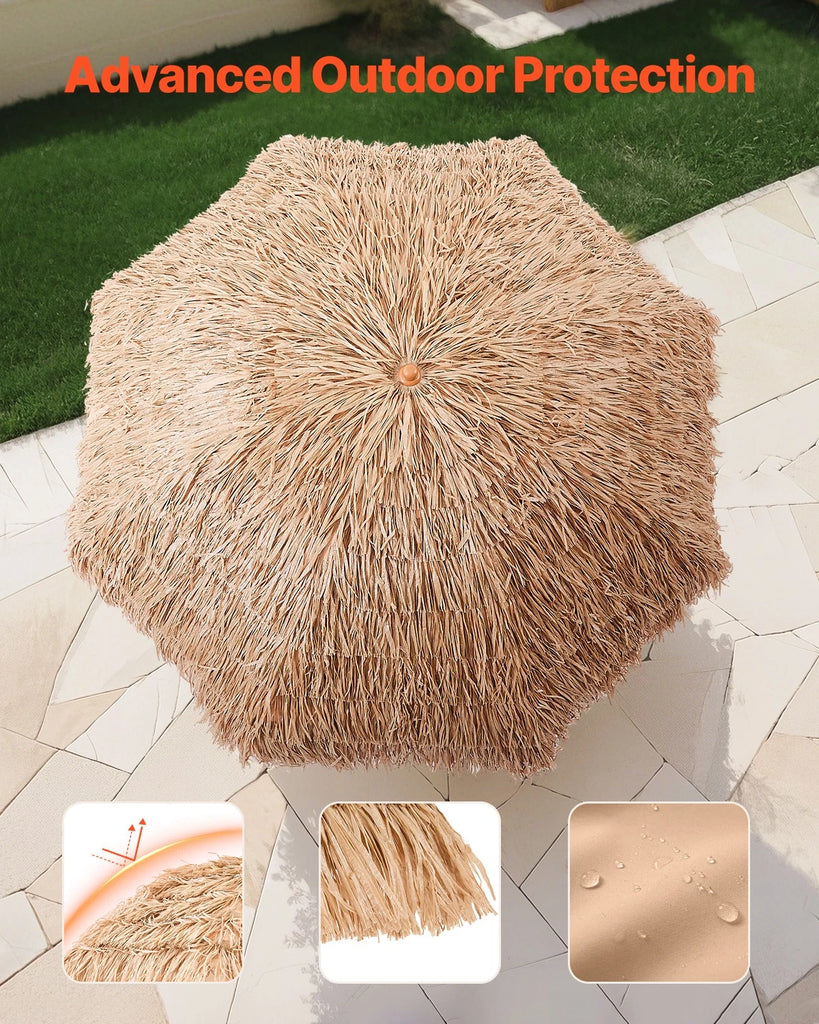 Mauna Loa Tiki Thatched Patio Umbrella 2.44 m