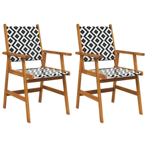 Sevigny Garden Chairs 2 pcs Solid Acacia Wood