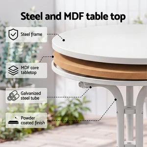 Rondelay 5pc Dining Set. White