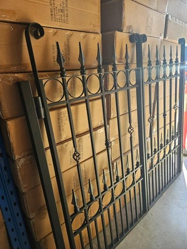 Rochelle Black Wrought Iron Gate 191cm H x 117.5cm W