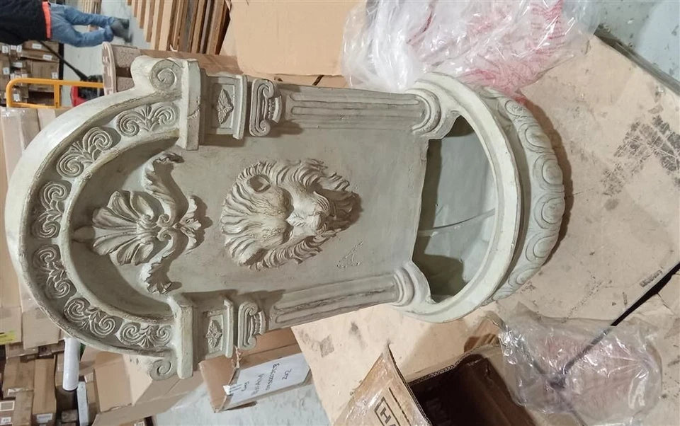 Jungle King Solar Wall Fountain. 77CM Beige
