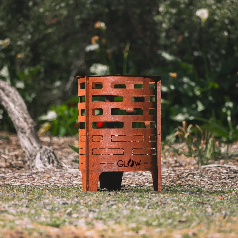Nadir Firepit/Brazier Open Cut-Out Geometric Design. 43cm