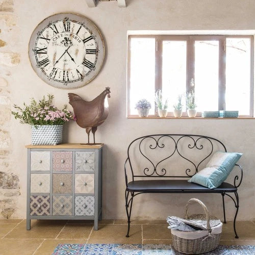 Audace Classical Garden Wrought Iron Bench