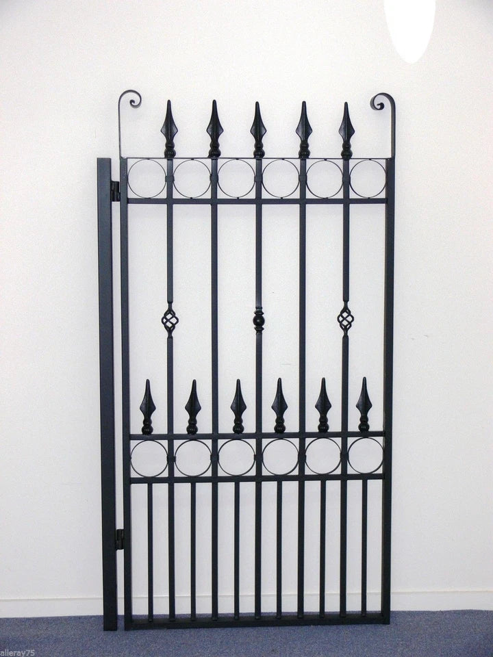 Rochelle Black Wrought Iron Gate 191cm H x 117.5cm W