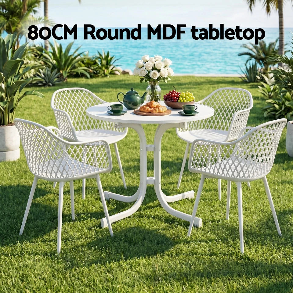 Rondelay 5pc Dining Set. White