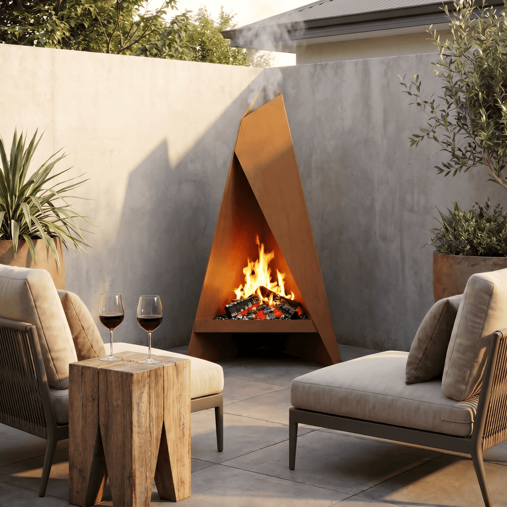 Aziza — Corten Chiminea Brazier