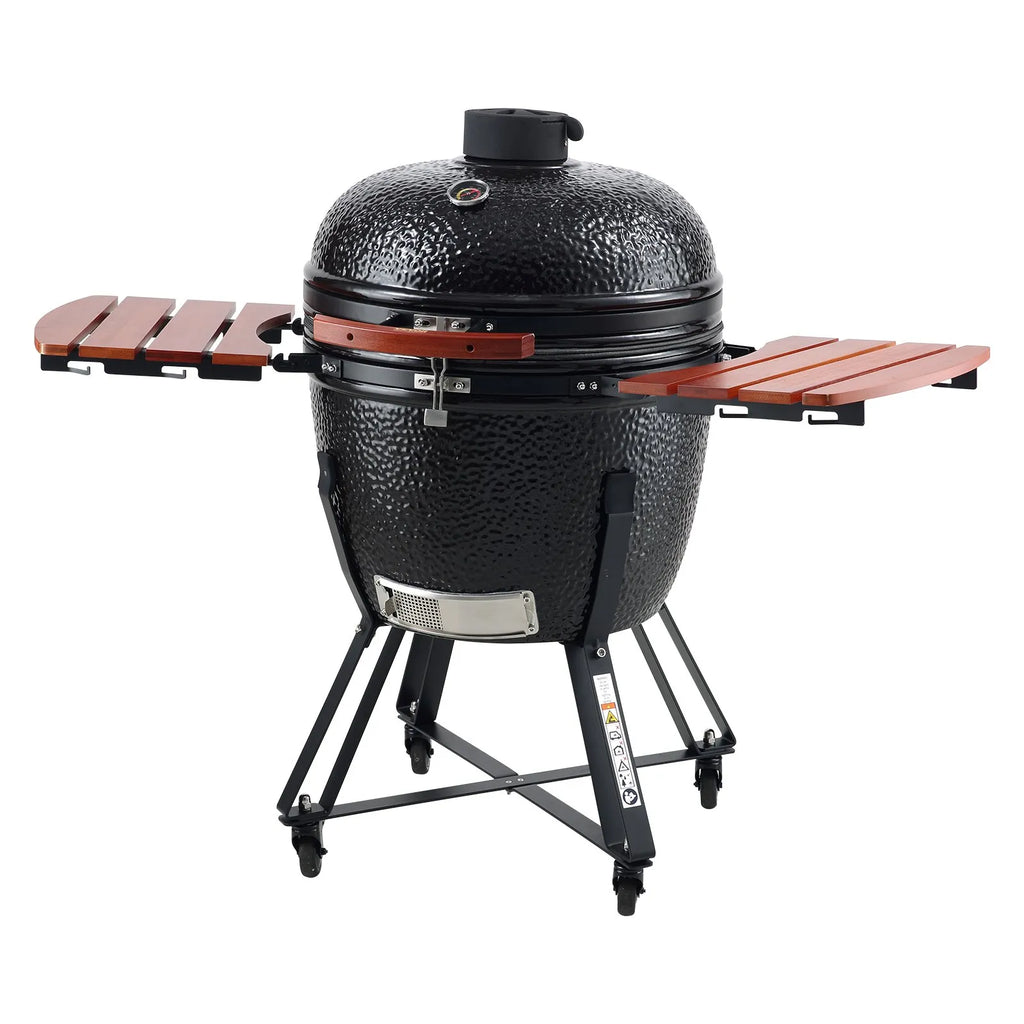 Lyra Stainless Steel Portable Charcoal Grill. Propane Gas. Cover and Cart.