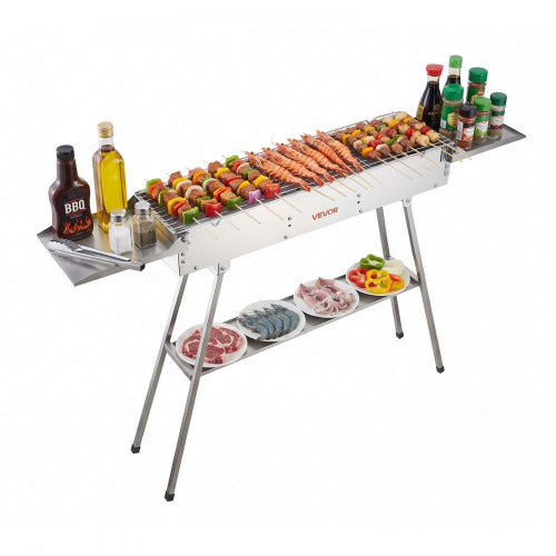 Atticus Portable Foldable Charcoal Grill, 0.16 m²