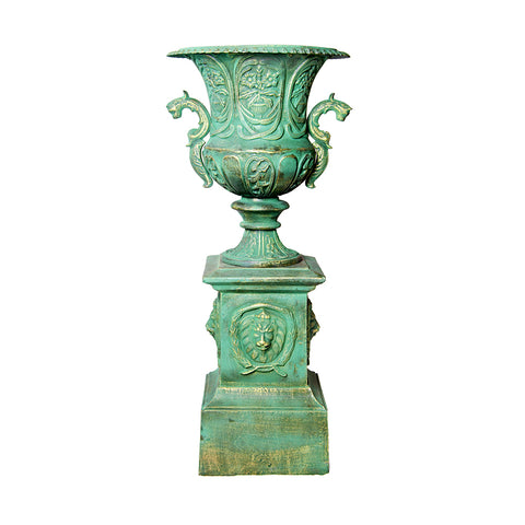 Serafina Urn & Base Set - 160cm. Green or Bronze