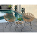 Zenaida  Retro 3 Piece Rattan Cane & Metal Garden Setting