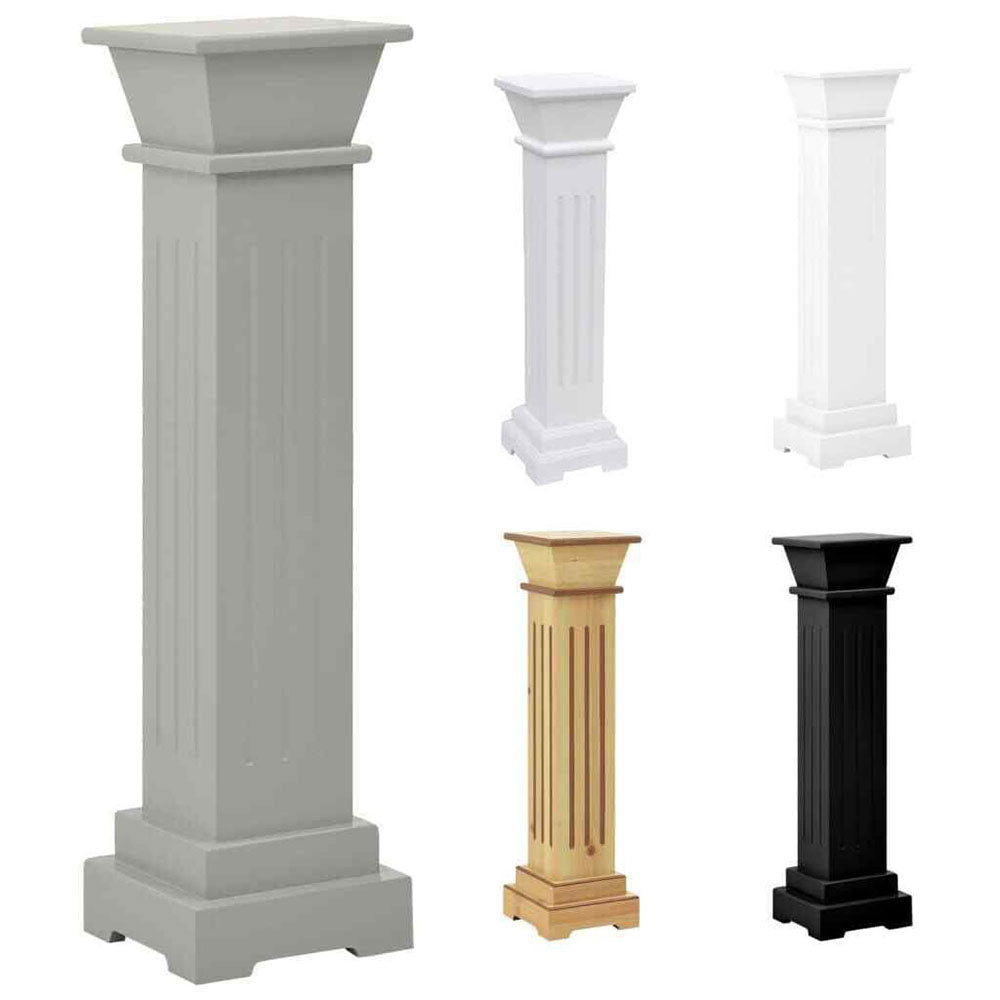 Filippa Classic Square Pillar Plant Stand in Light Wood - 4 Colours. 17x17x66 cm