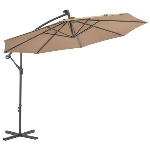 Arona Hanging Umbrella with 24 LED Lights. 300cm